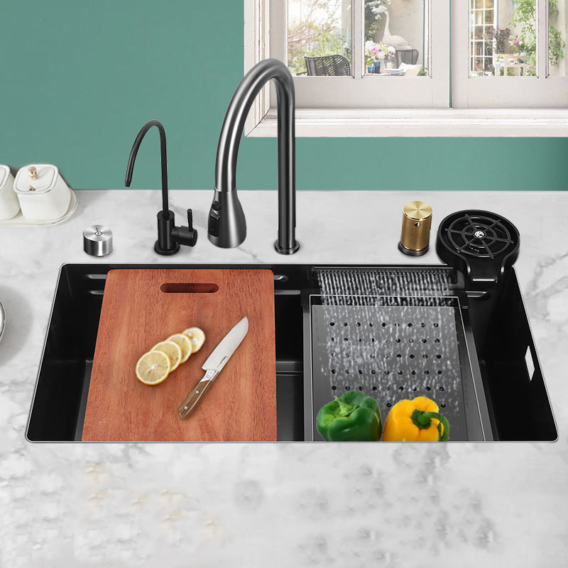 Modern Style Kitchen Sink Noise-cancelling Design Kitchen Double Sink