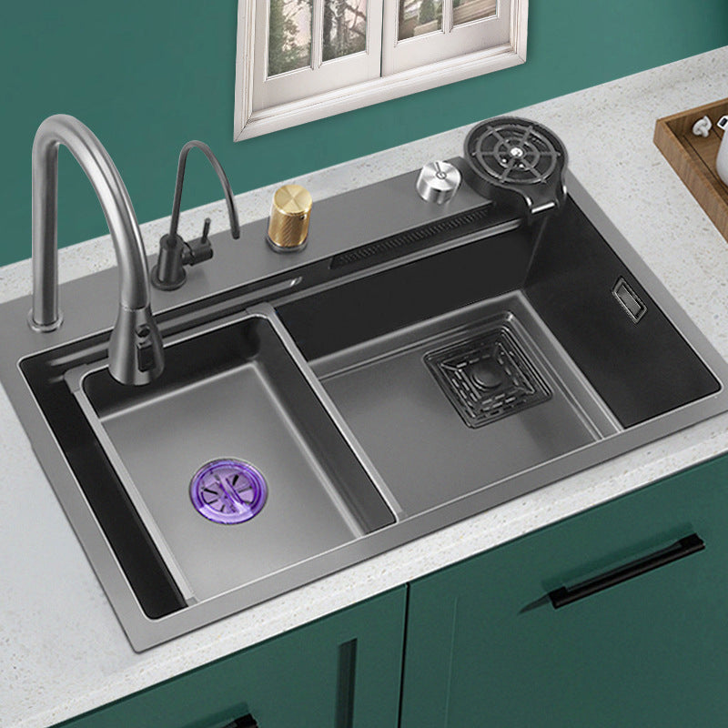 Modern Style Kitchen Sink Noise-cancelling Design Kitchen Double Sink