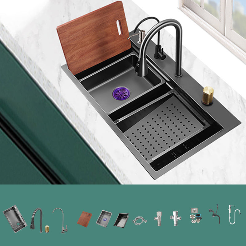 Modern Style Kitchen Sink Noise-cancelling Design Kitchen Double Sink