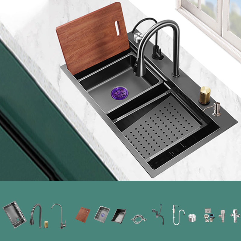 Modern Style Kitchen Sink Noise-cancelling Design Kitchen Double Sink