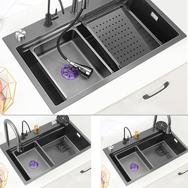 Modern Style Kitchen Sink Noise-cancelling Design Kitchen Double Sink
