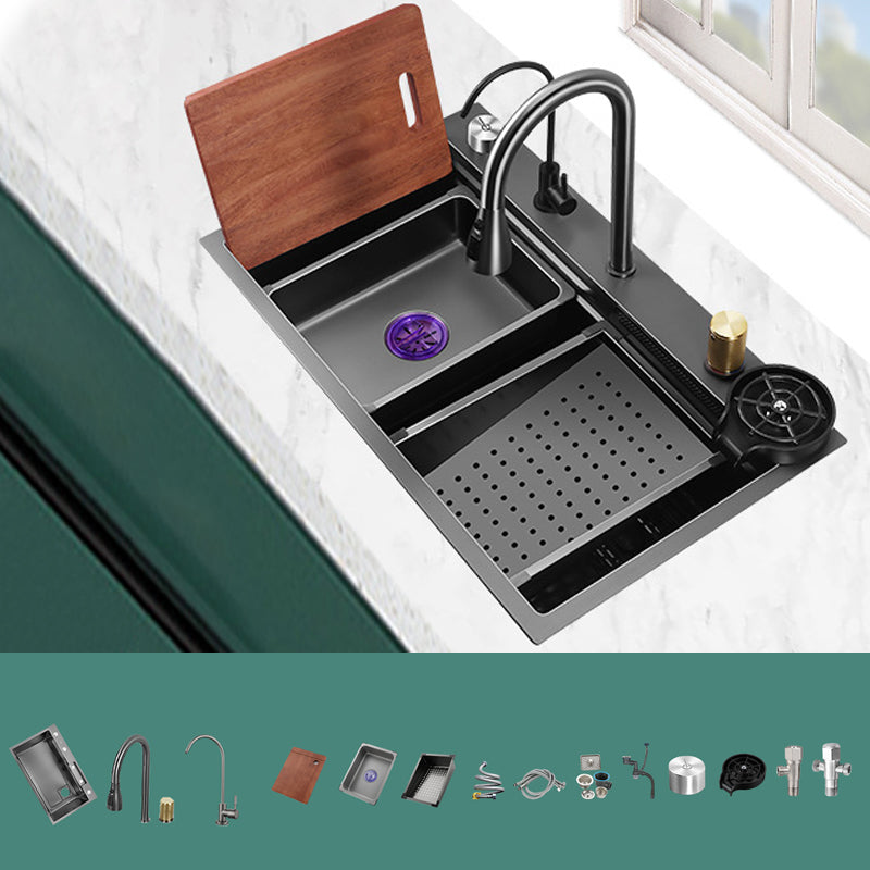 Modern Style Kitchen Sink Noise-cancelling Design Kitchen Double Sink