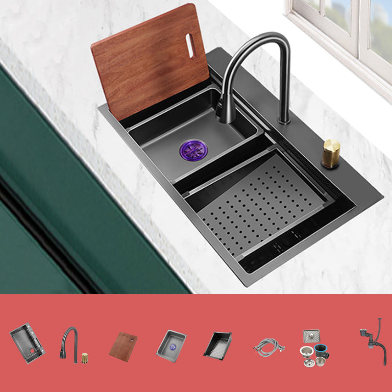 Modern Style Kitchen Sink Noise-cancelling Design Kitchen Double Sink