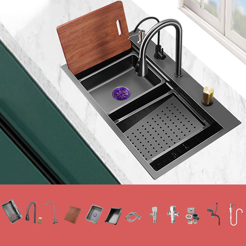 Modern Style Kitchen Sink Noise-cancelling Design Kitchen Double Sink