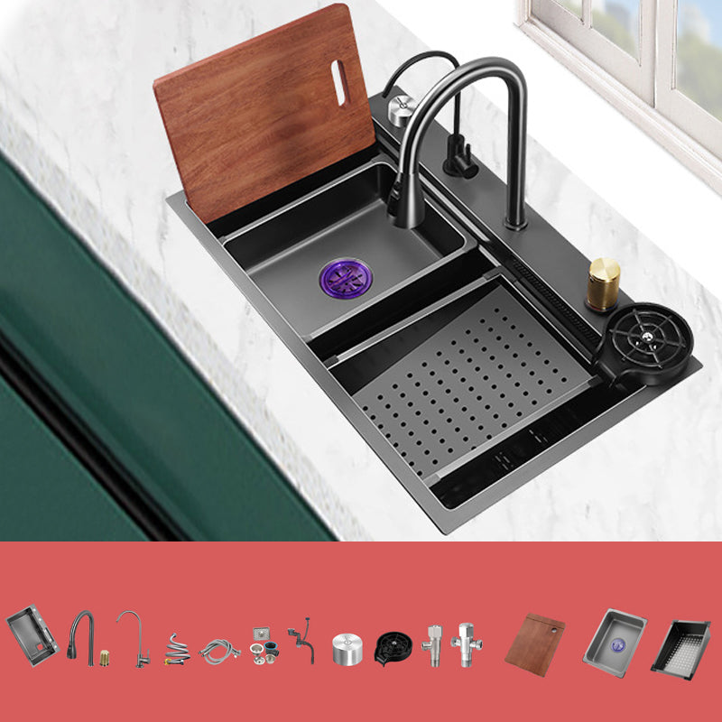 Modern Style Kitchen Sink Noise-cancelling Design Kitchen Double Sink