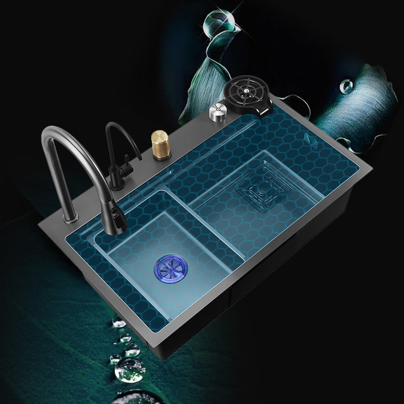 Modern Style Kitchen Sink Noise-cancelling Design Kitchen Double Sink