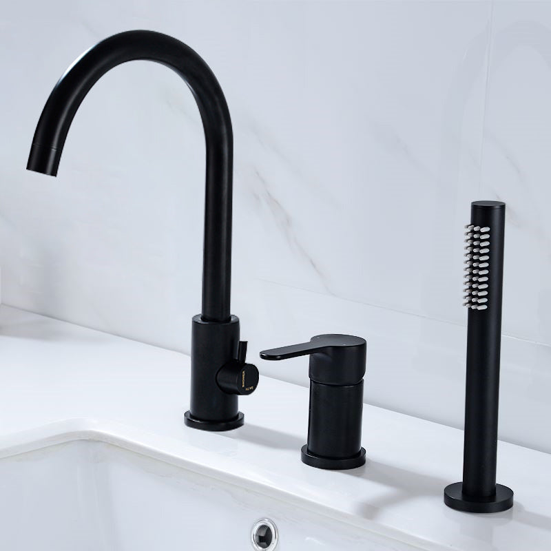 Modern Deck Mounted Tub Faucet Trim Metal Tub Faucet Trim with Hose