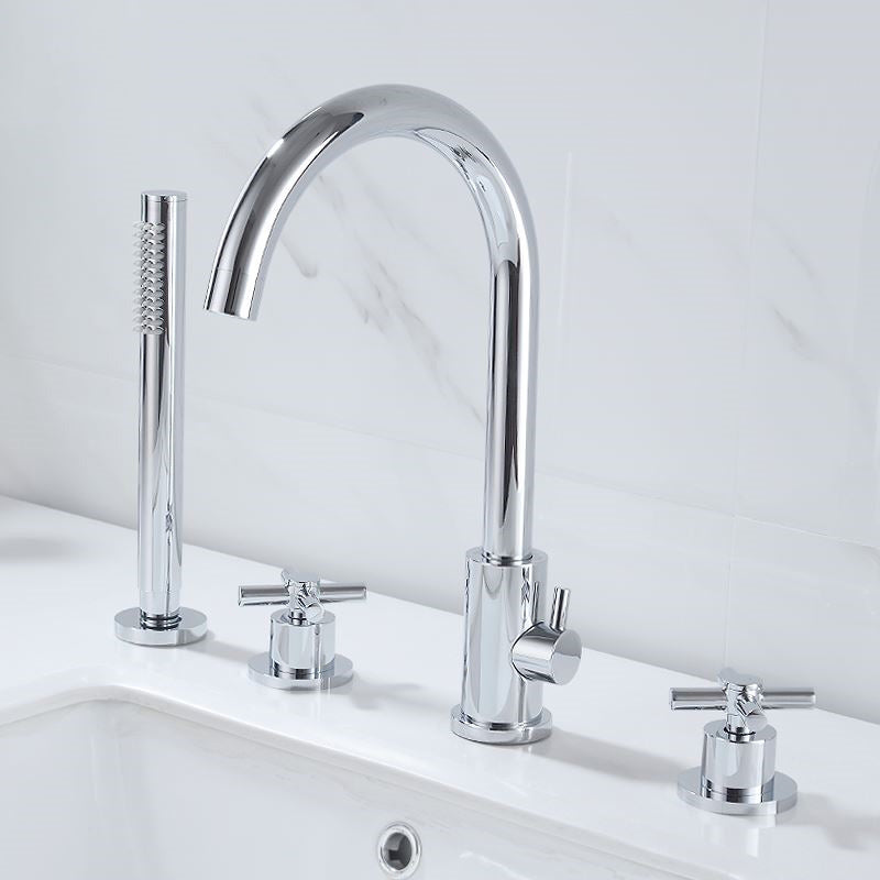 Modern Deck Mounted Tub Faucet Trim Metal Tub Faucet Trim with Hose
