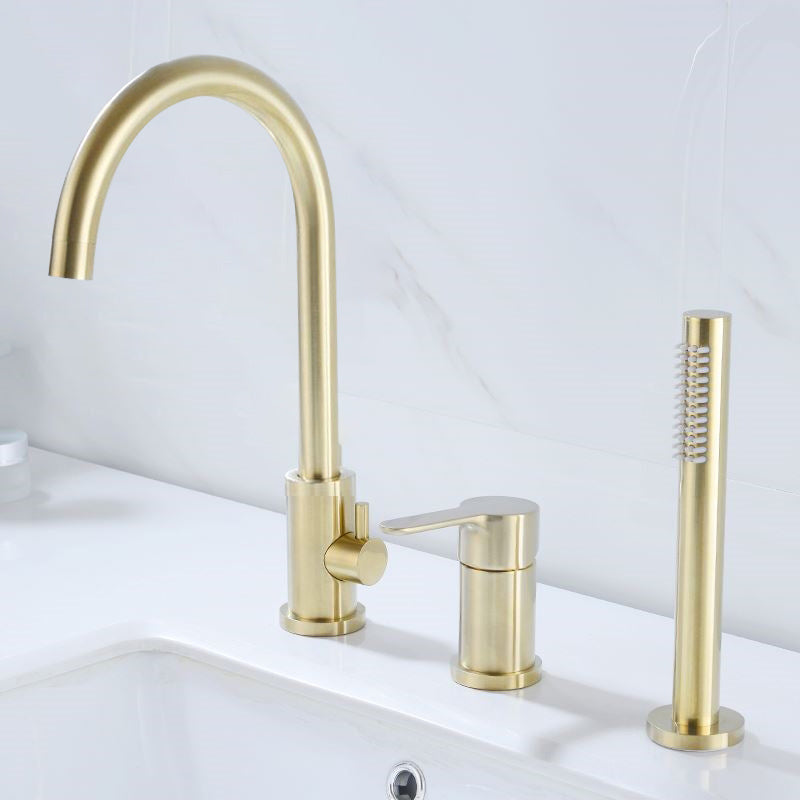 Modern Deck Mounted Tub Faucet Trim Metal Tub Faucet Trim with Hose