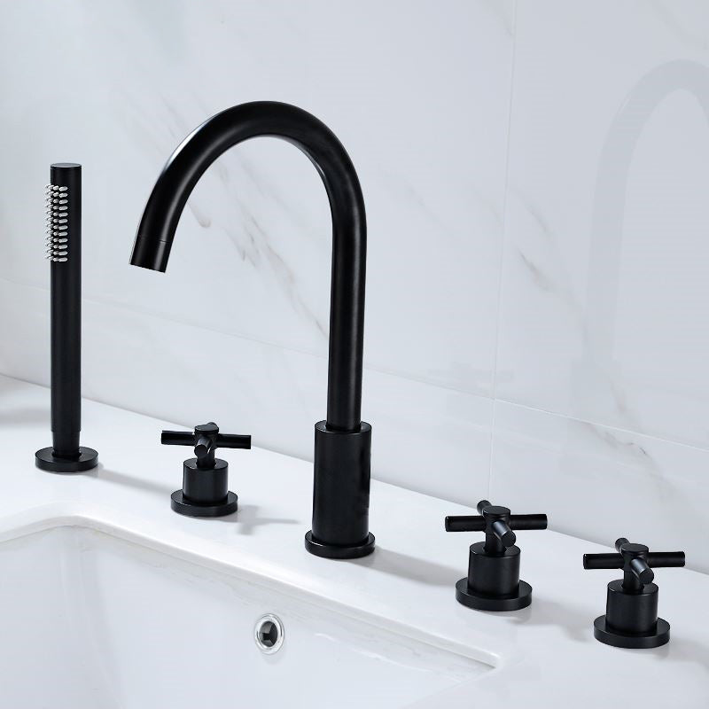 Modern Deck Mounted Tub Faucet Trim Metal Tub Faucet Trim with Hose