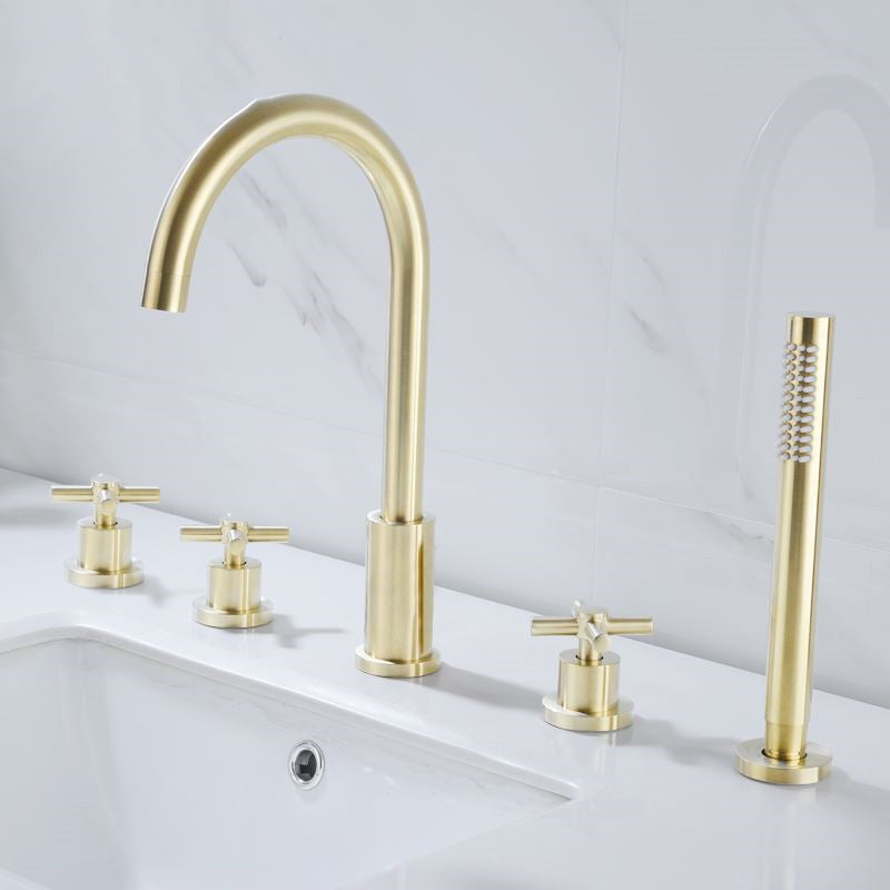 Modern Deck Mounted Tub Faucet Trim Metal Tub Faucet Trim with Hose