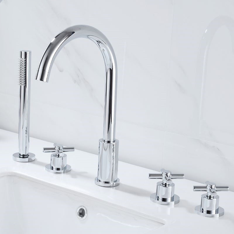 Modern Deck Mounted Tub Faucet Trim Metal Tub Faucet Trim with Hose