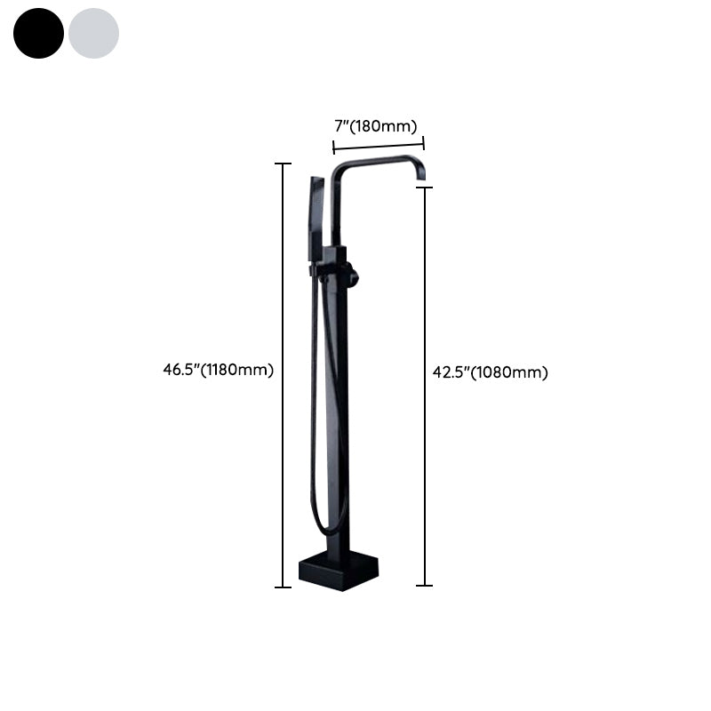 Floor Mounted Metal Freestanding Tub Filler One Hold Freestanding Tub Filler Trim