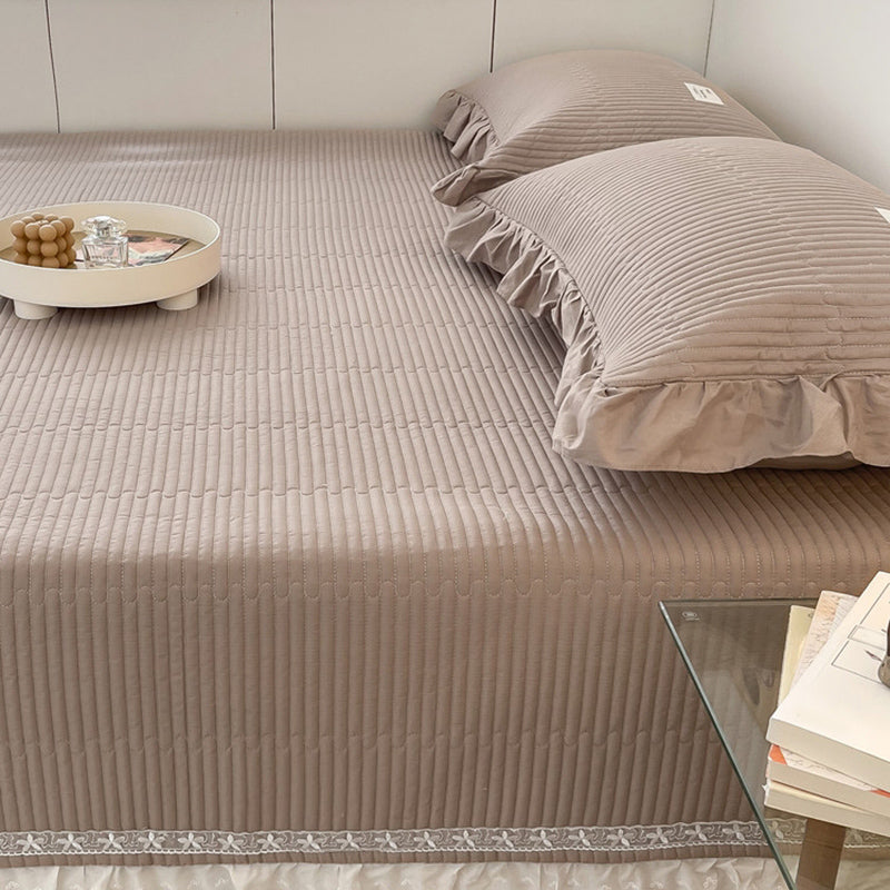 Solid Bed Sheet Set Modern Elegant Cotton Fitted Sheet for Bedroom
