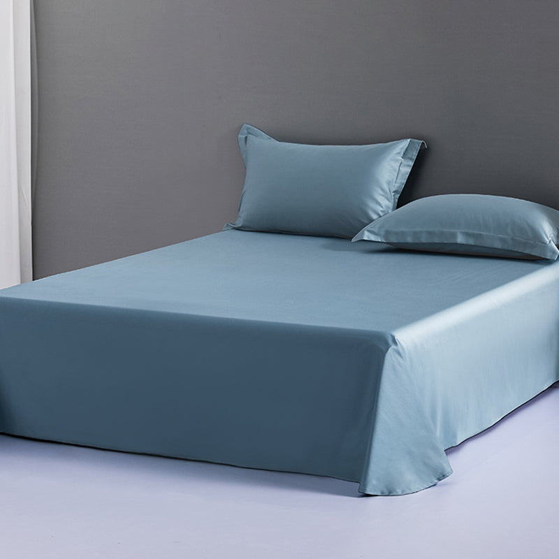 Soild Cotton Bed Sheet Set Elegant Basic Fitted Sheet for Bedroom