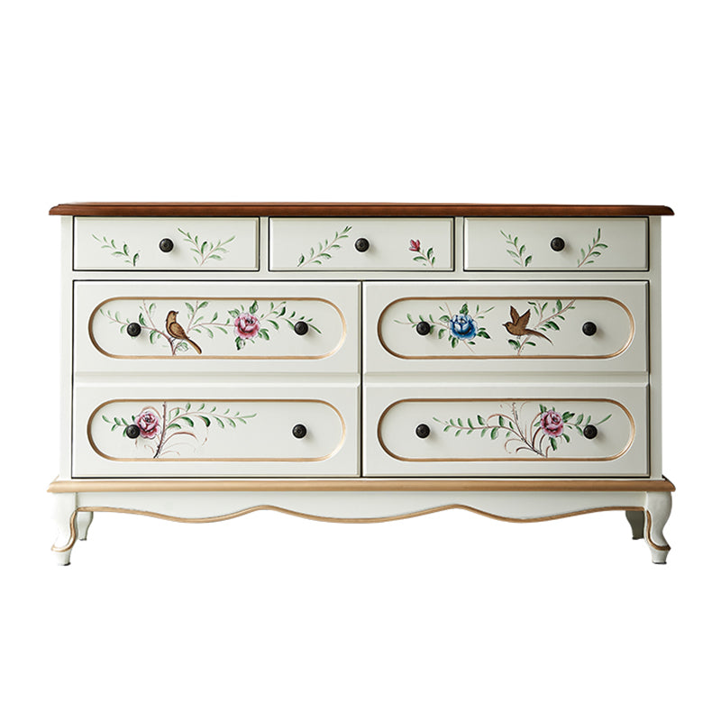 American Traditional Storage Chest Dresser Wooden Dresser with Drawers