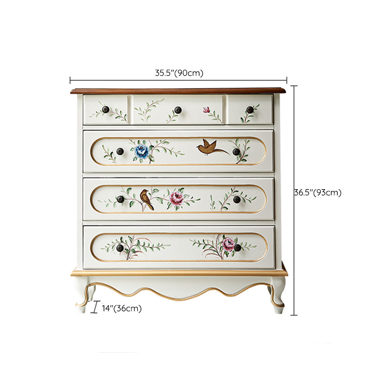 American Traditional Storage Chest Dresser Wooden Dresser with Drawers