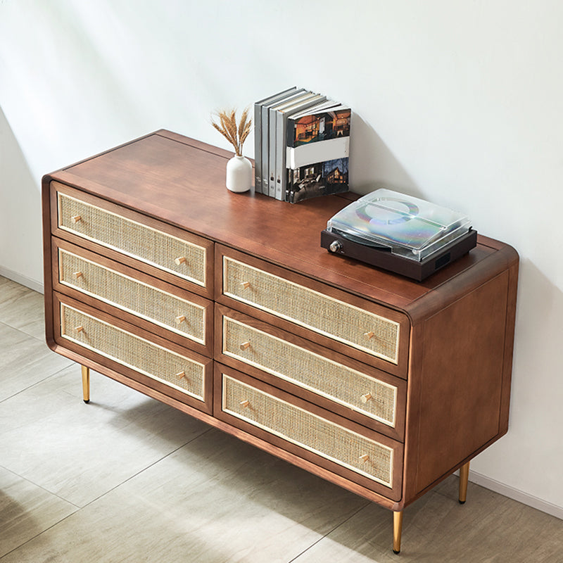 Solid Wood Storage Chest Dresser Traditional Chest for Bedroom