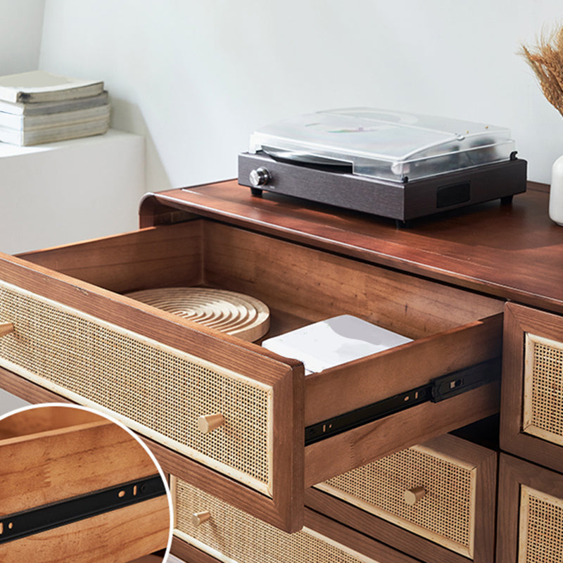 Solid Wood Storage Chest Dresser Traditional Chest for Bedroom