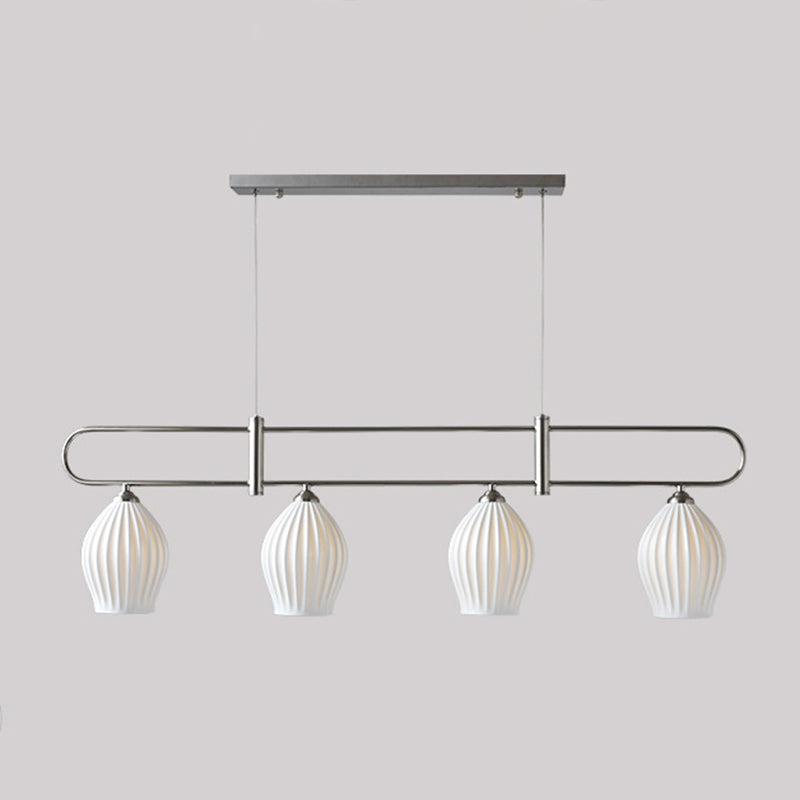 Drum Shape Metal Island Pendants Modern Style Multi Lights Island Pendant Lights