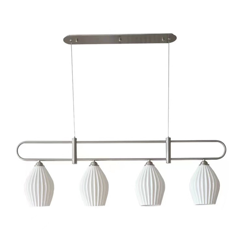 Drum Shape Metal Island Pendants Modern Style Multi Lights Island Pendant Lights