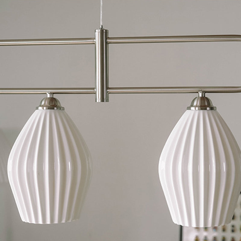 Drum Shape Metal Island Pendants Modern Style Multi Lights Island Pendant Lights