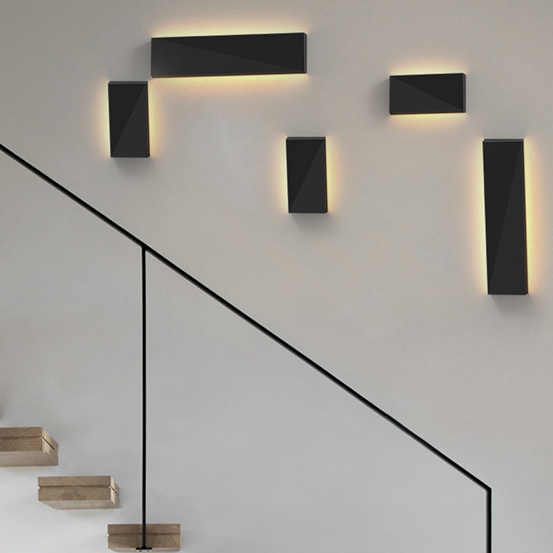 Modernism Wall Sconce Rectangle Shade Sconce Lighting for Bedroom