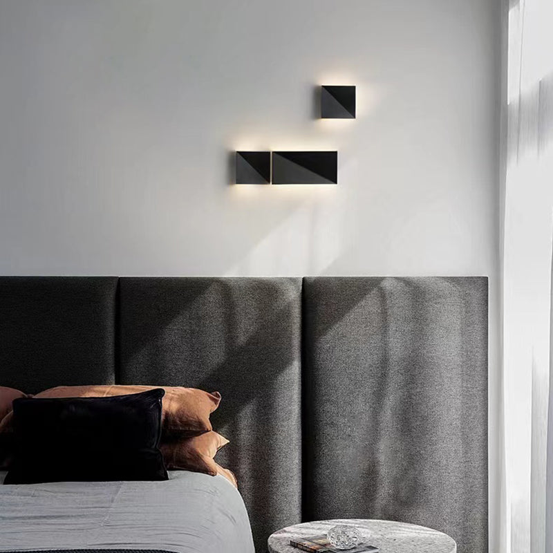 Modernism Wall Sconce Rectangle Shade Sconce Lighting for Bedroom