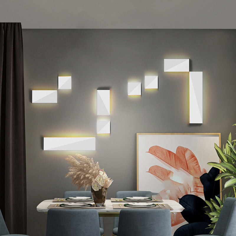 Modernism Wall Sconce Rectangle Shade Sconce Lighting for Bedroom