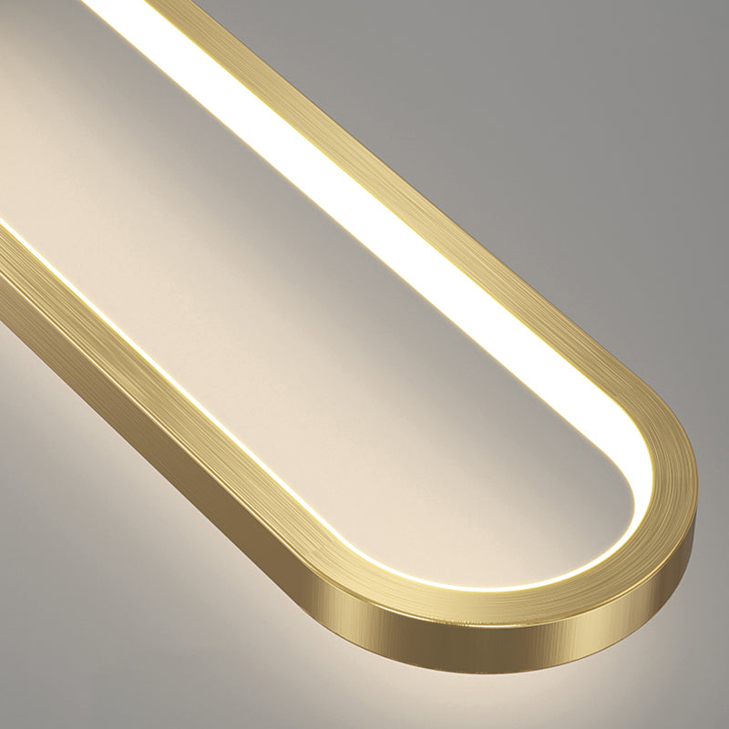 Metal LED Modern Wall Sconce Linear Shape Vanity Lamp with Acrylic Shade for Bathroom