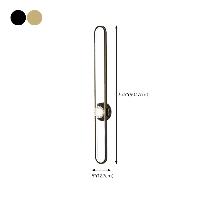 Metal LED Modern Wall Sconce Linear Shape Vanity Lamp with Acrylic Shade for Bathroom