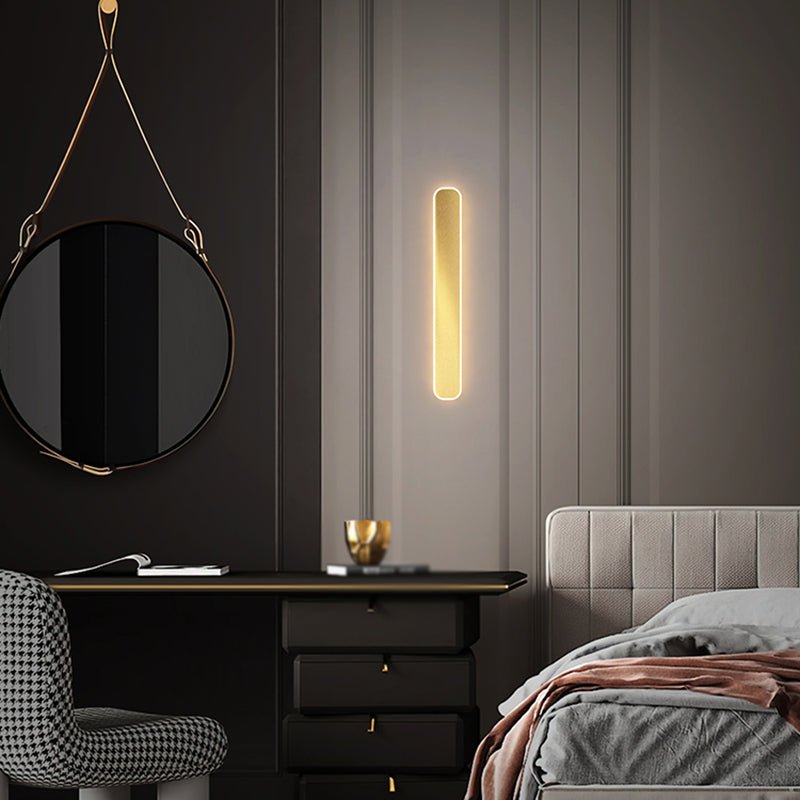 Modern Metal Wall Sconce LED Linear Shape Vanity Lamp with Acrylic Shade for Bathroom