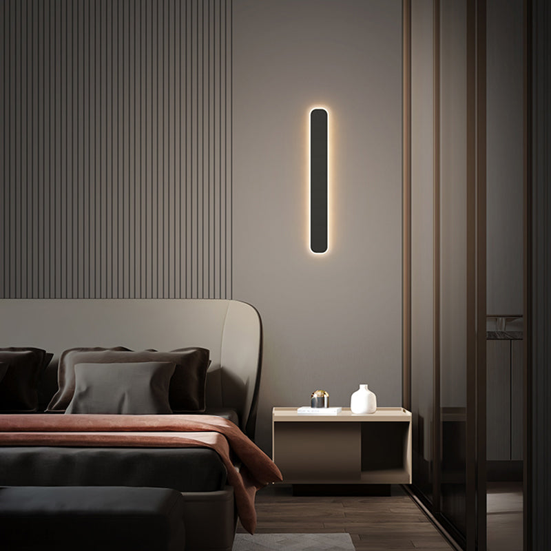 Modern Metal Wall Sconce LED Linear Shape Vanity Lamp with Acrylic Shade for Bathroom