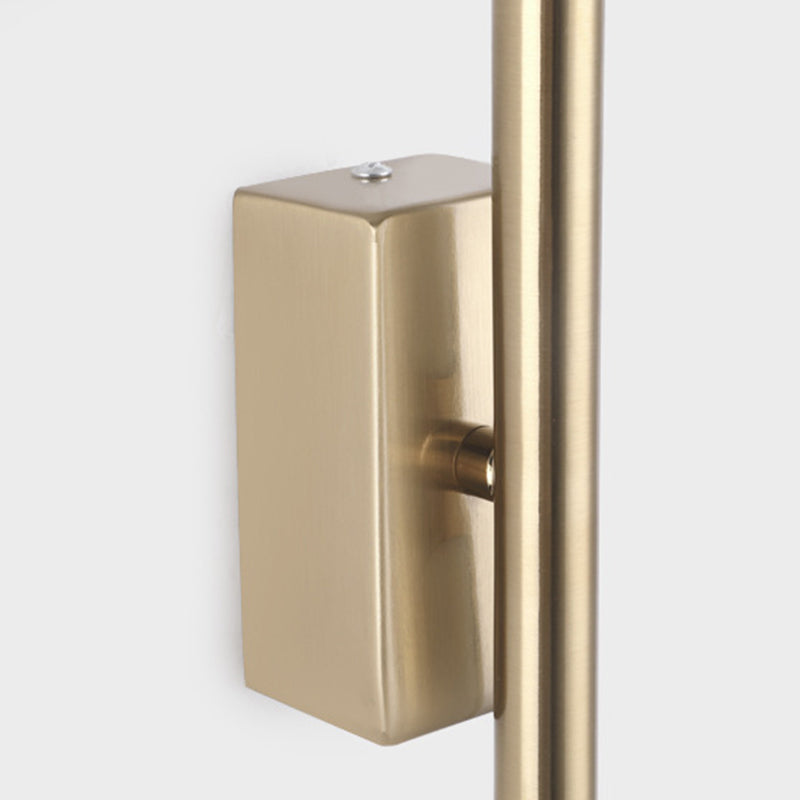 Contemporary Single Bathroom Vanity Light Black/Golden LED Metal Wall Light