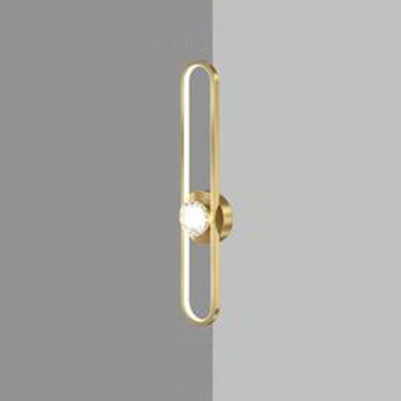 Metal Modern Wall Sconce Linear Shape LED Vanity Lamp with Acrylic Shade for Bathroom