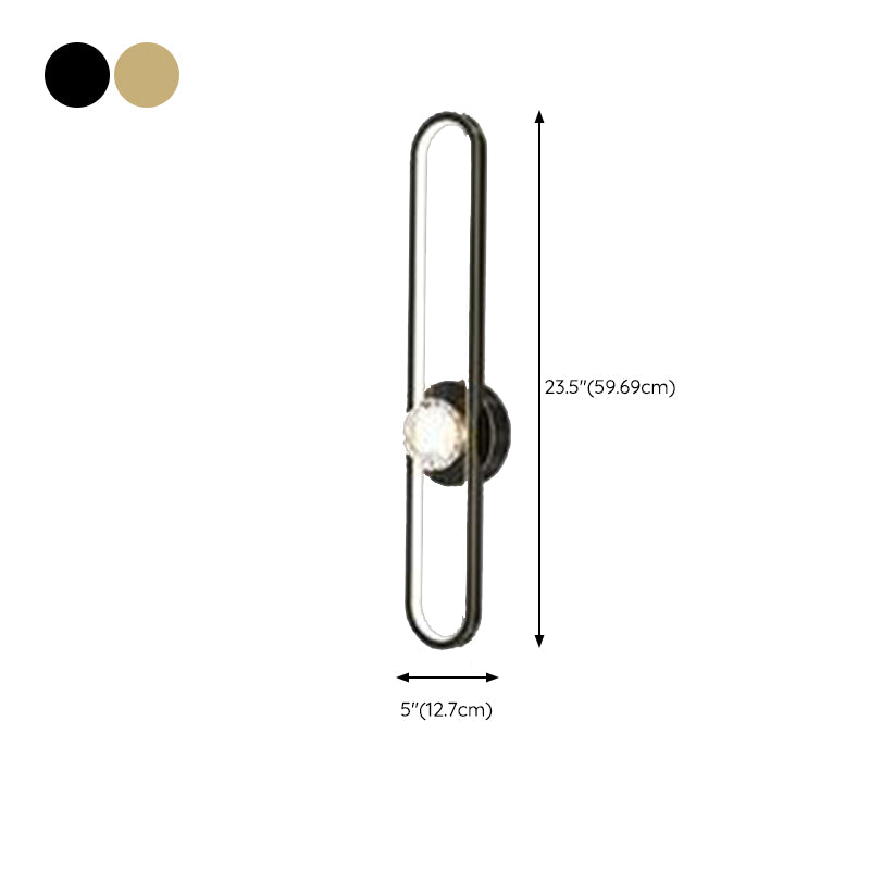 Metal Modern Wall Sconce Linear Shape LED Vanity Lamp with Acrylic Shade for Bathroom