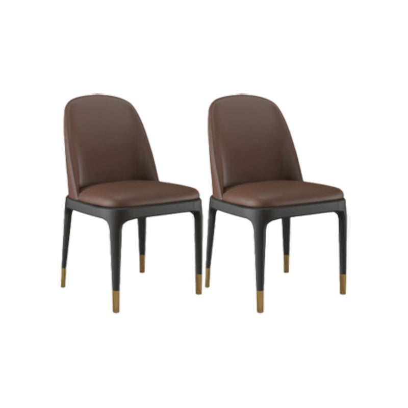 Plastic Side Chair Modern Style Windsor Back Armless Chair for Kitchen Use