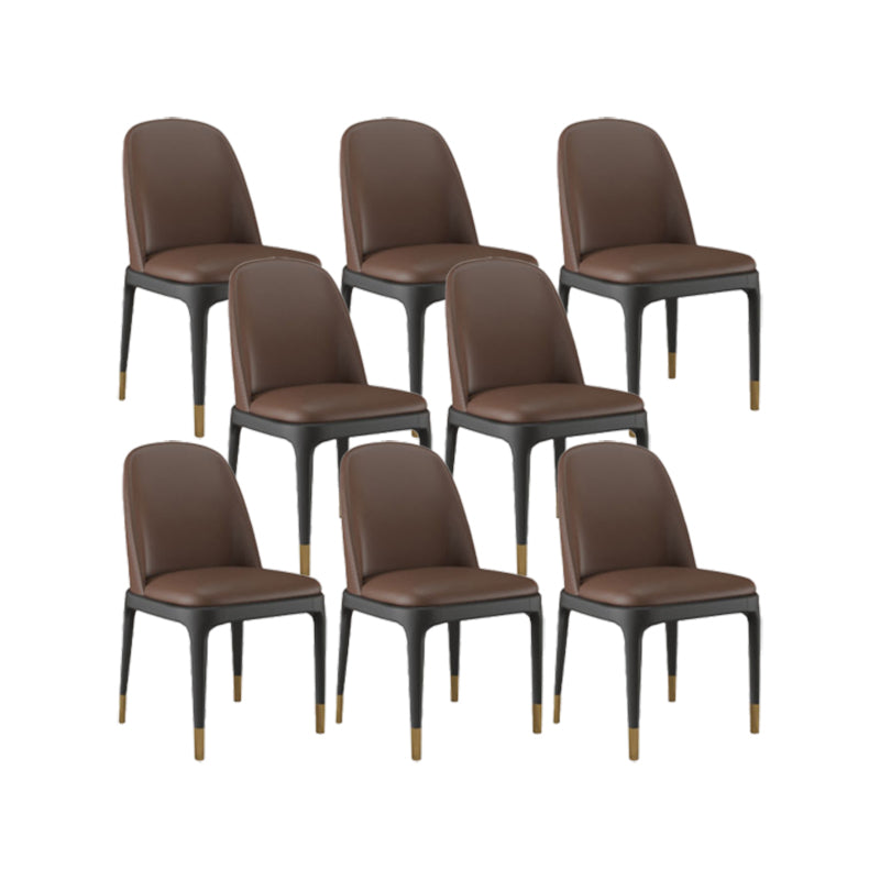 Plastic Side Chair Modern Style Windsor Back Armless Chair for Kitchen Use