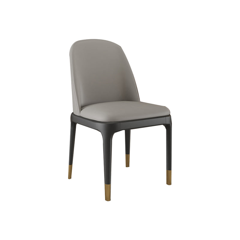 Plastic Side Chair Modern Style Windsor Back Armless Chair for Kitchen Use