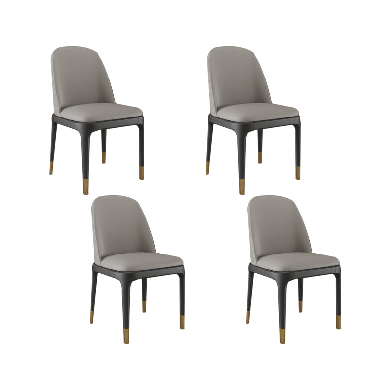 Plastic Side Chair Modern Style Windsor Back Armless Chair for Kitchen Use