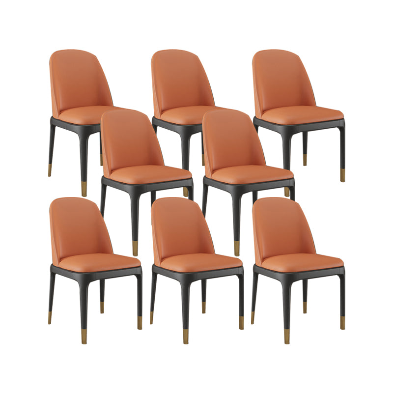 Plastic Side Chair Modern Style Windsor Back Armless Chair for Kitchen Use