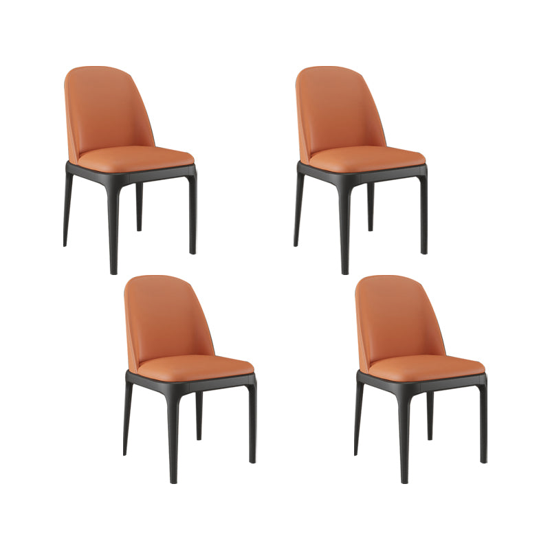 Plastic Side Chair Modern Style Windsor Back Armless Chair for Kitchen Use