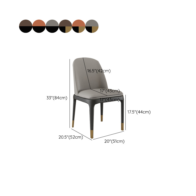 Plastic Side Chair Modern Style Windsor Back Armless Chair for Kitchen Use