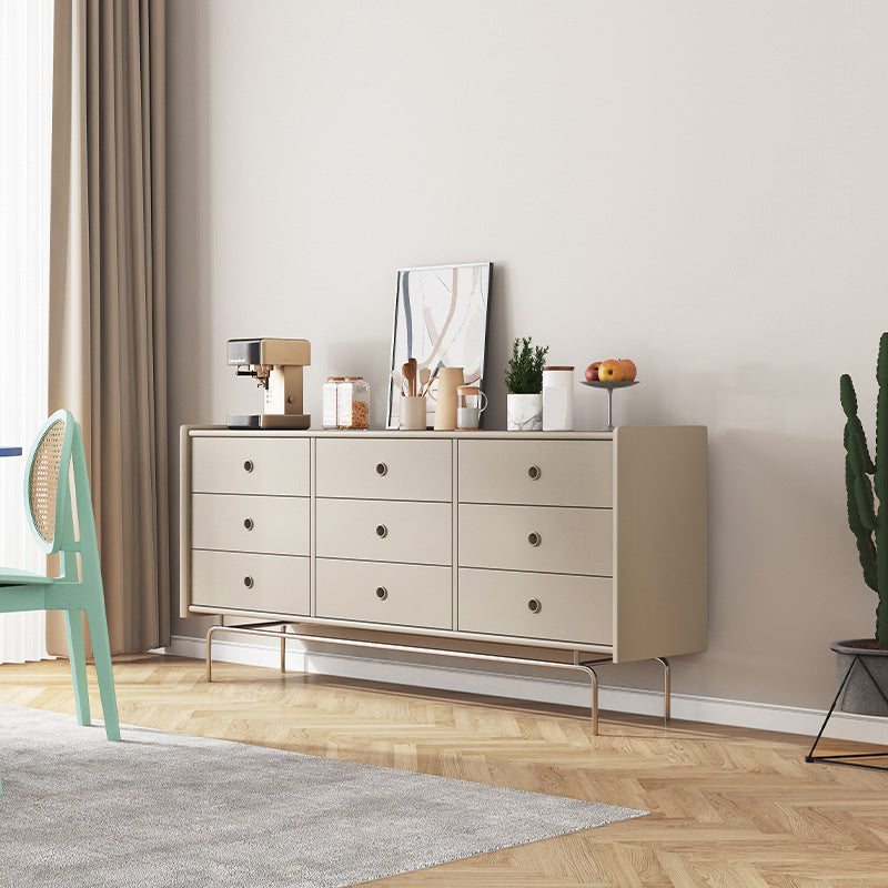 Horizontal Double Dresser Contemporary Dresser with Storage for Home