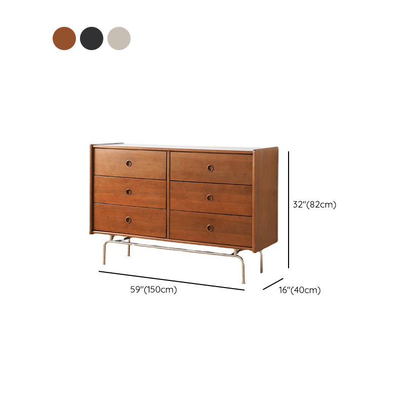 Horizontal Double Dresser Contemporary Dresser with Storage for Home