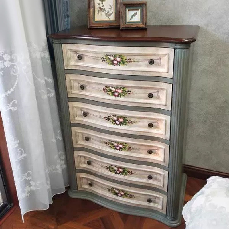 Traditional Storage Chest Solid Wood Dresser with 6/4/5 Drawers