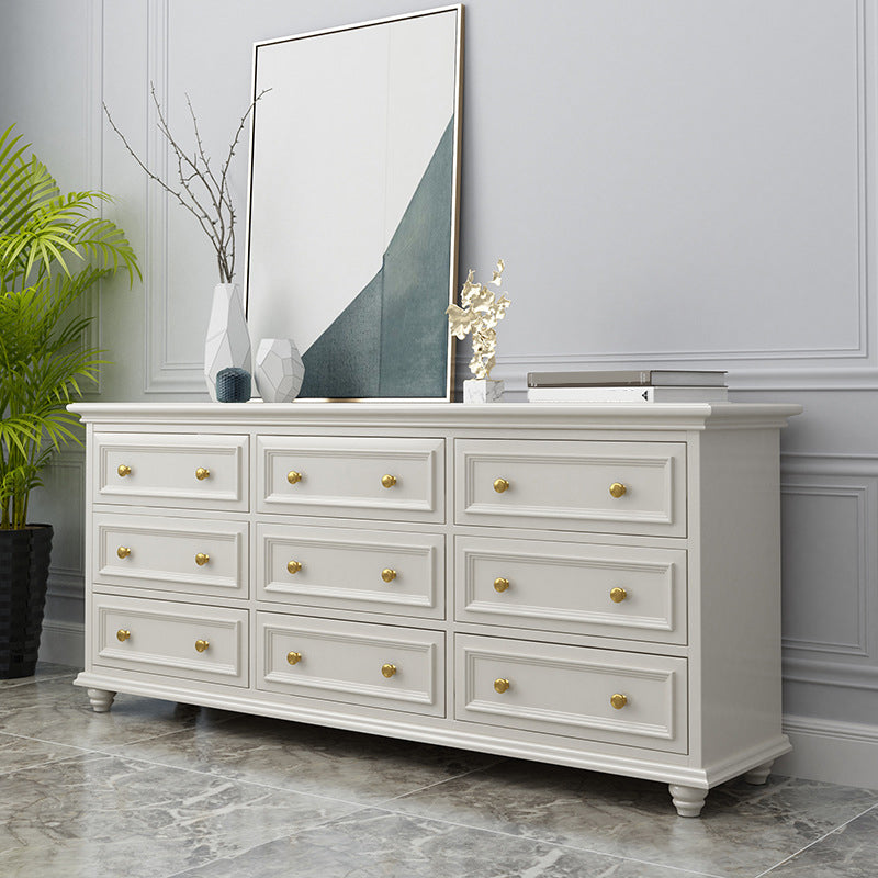 Classic Glam Storage Chest Solid Wood Dresser , 17.55-inch Width