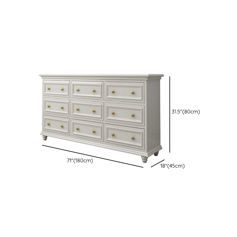 Classic Glam Storage Chest Solid Wood Dresser , 17.55-inch Width