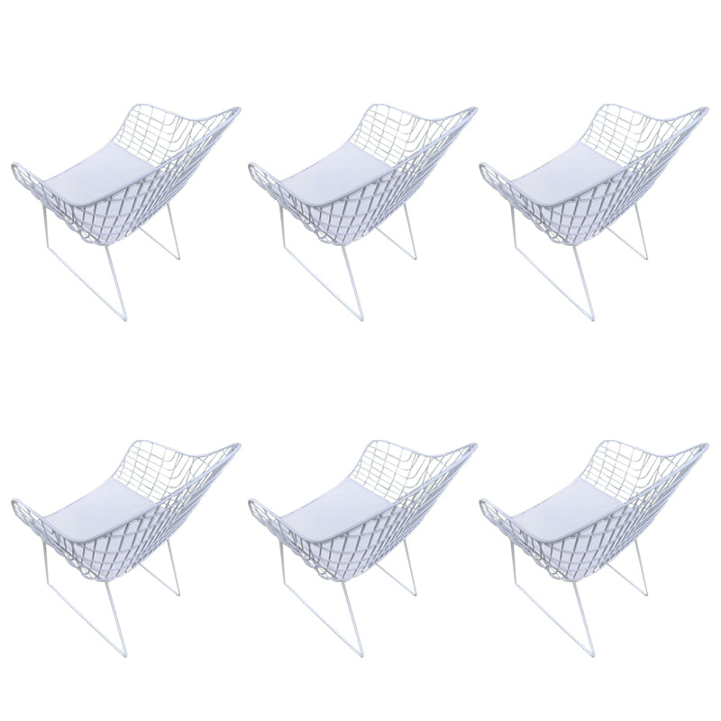 Contemporary Patio Chair Set Metal Outdoor Bistro Chairs with Cushion