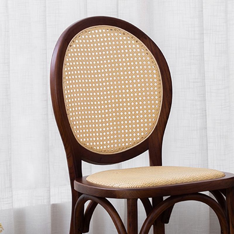 Wood Dining Side Chair Tropical High Back Outdoors Dining Chair